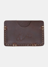 Yogi Leather Card Holder - Brown - Front