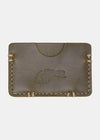 Yogi Leather Card Holder - Moss Green - Front