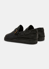 Yogi Corso Leather Buckle Monk Shoe On Crepe - Black - Back