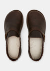 Yogi Corso II Ostrich Leather Buckle Monk Shoe On Eva - Dark Brown - Top