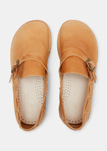 Load image into Gallery viewer, Yogi Corso Vegan Tan Leather Buckle Monk Shoe on Crepe - Natural - Top
