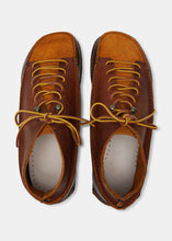 Load image into Gallery viewer, Yogi Fairfield Rev/Leather Lace Hooks Boots On Crepe - Chestnut Brown - Top
