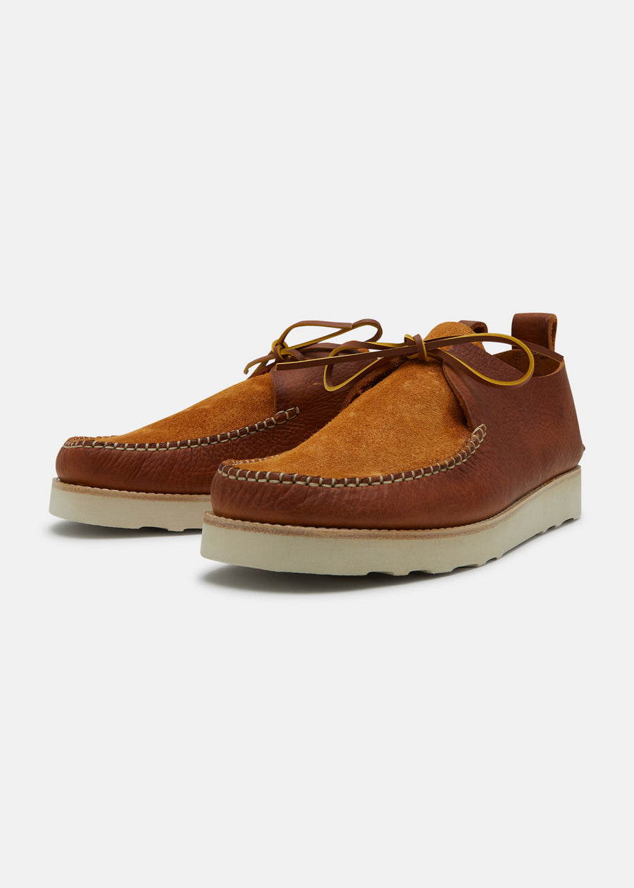 Lawson III Reverse Tumbled Leather Moccasin Shoe On EVA Outsole - Chestnut Brown
