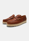 Yogi Rudy II Tumbled Leather Loafer - Chestnut Brown - Angle