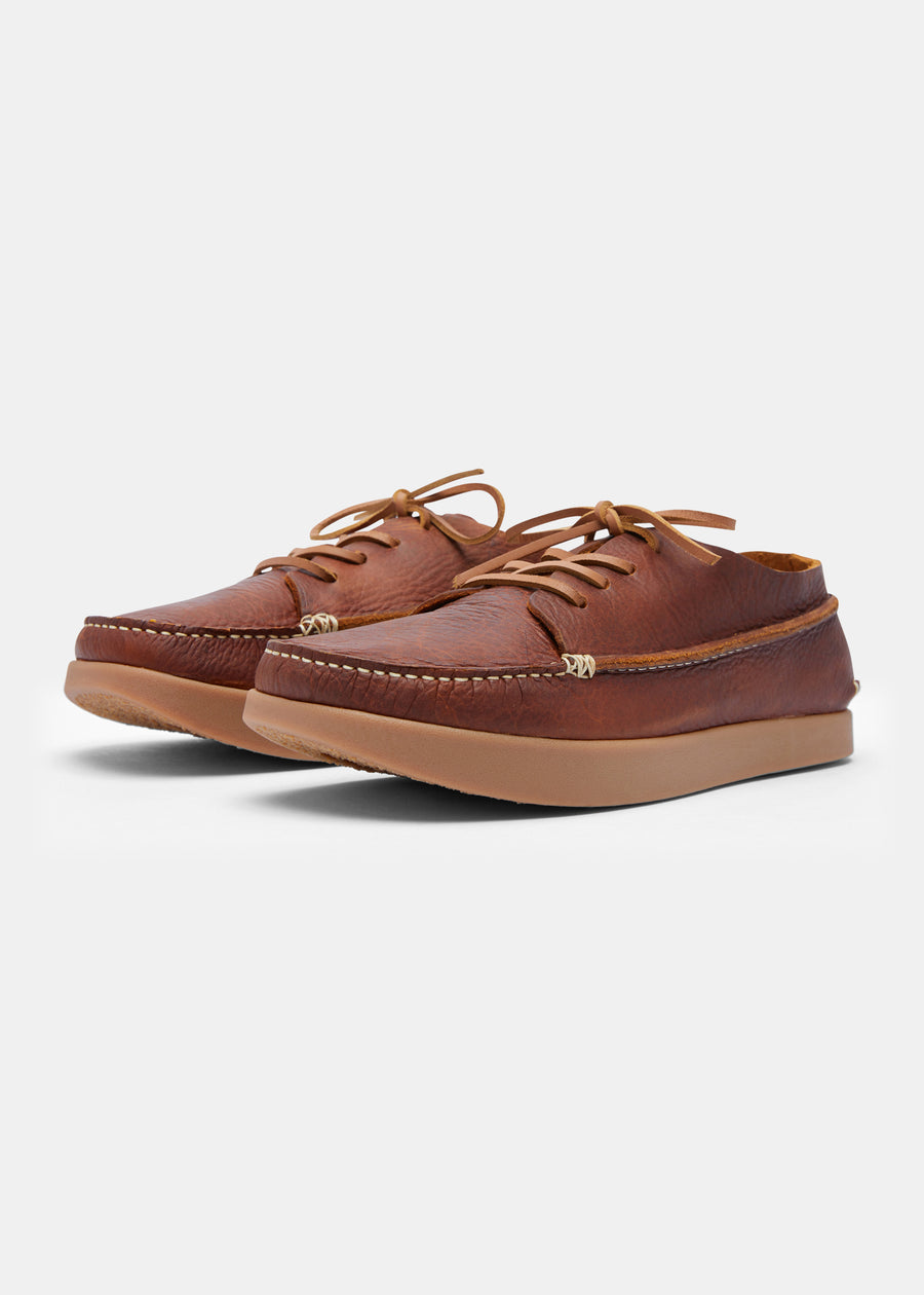 Finn II Leather Shoe On Negative Heel - Chestnut Brown
