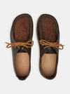 Yogi Willard Reverse Vamp Leather Shoe on Negative Heel - Dark Brown - Above