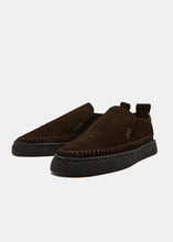 Load image into Gallery viewer, Yogi x Universal Works Hitch Low Loafer on Crepe  - Dark Brown - Angle
