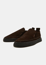 Load image into Gallery viewer, Yogi x Universal Works Hitch Low Loafer on Crepe  - Dark Brown - Angle
