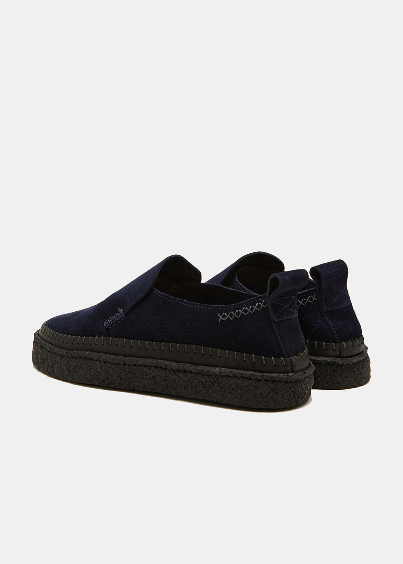Load image into Gallery viewer, Yogi x Universal Works Hitch Low Loafer On Crepe - Indigo - Sole
