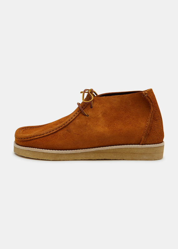 Yogi Torres Suede Chukka Boot on Crepe - Chestnut Brown - Side
