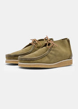 Load image into Gallery viewer, Yogi Torres LeatherSuede Boot on Crepe - Moss Green - Angle
