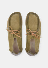 Load image into Gallery viewer, Yogi Torres LeatherSuede Boot on Crepe - Moss Green - Top
