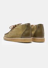 Load image into Gallery viewer, Yogi Torres LeatherSuede Boot on Crepe - Moss Green - Back
