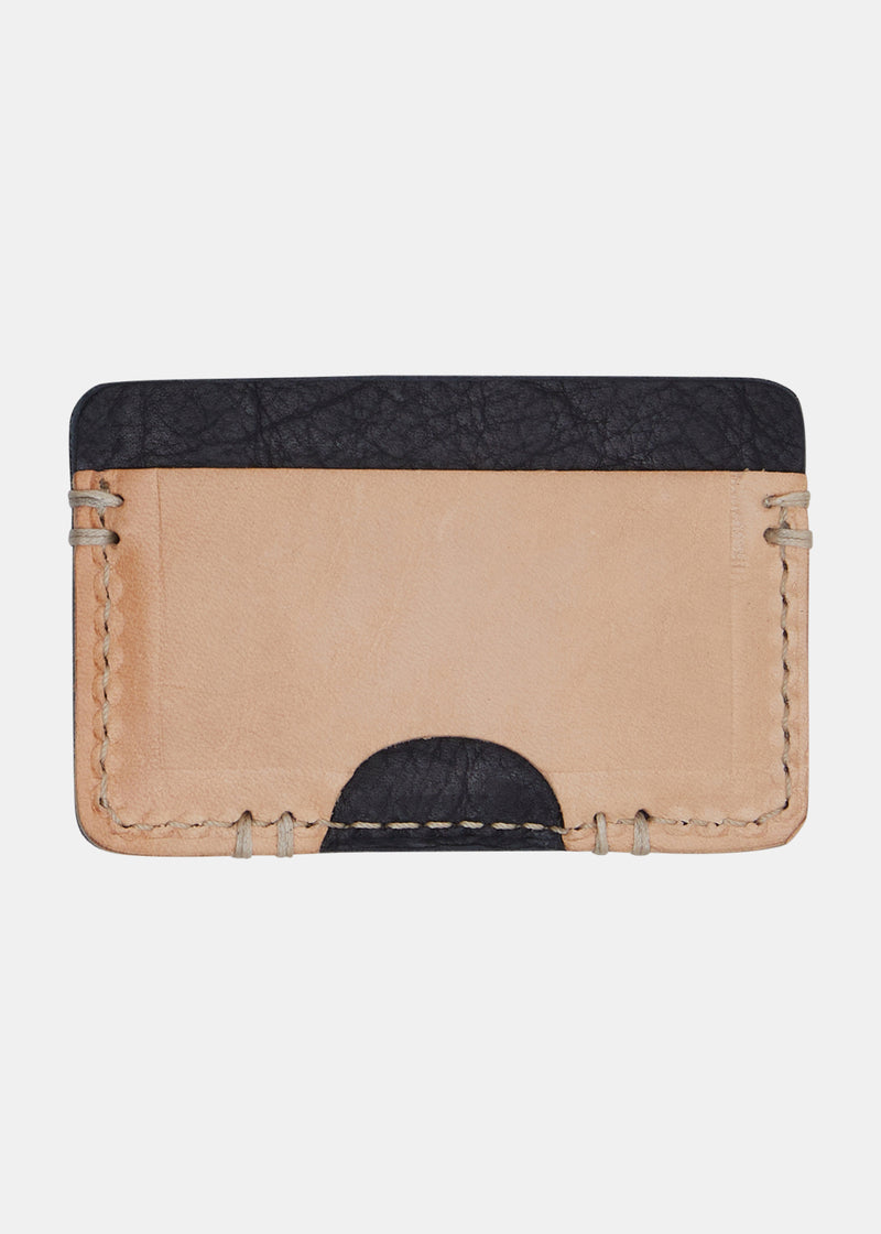 Load image into Gallery viewer, Yogi Leather Card Holder - Black - Detail
