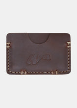 Load image into Gallery viewer, Yogi Leather Card Holder - Brown - Front
