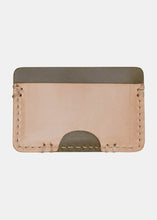 Load image into Gallery viewer, Yogi Leather Card Holder - Moss Green - Back
