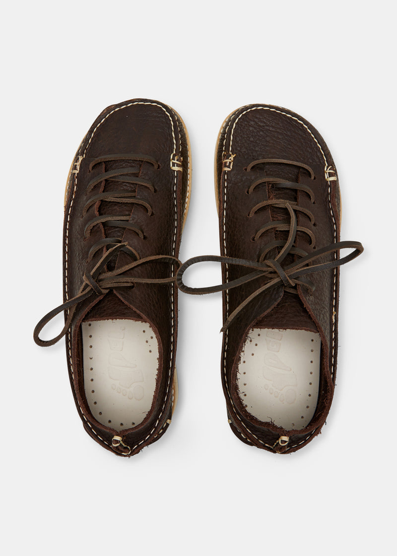 Load image into Gallery viewer, Yogi Finn Three Womens Textured Ostrich Leather On Eva - Dark Brown - Sole

