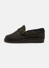 Yogi Corso Leather Buckle Monk Shoe On Crepe - Black - Side