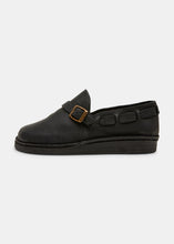 Load image into Gallery viewer, Yogi Corso Leather Buckle Monk Shoe On Crepe - Black - Side
