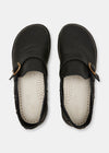 Yogi Corso Leather Buckle Monk Shoe On Crepe - Black - Top