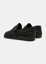Load image into Gallery viewer, Yogi Corso Leather Buckle Monk Shoe On Crepe - Black - Back
