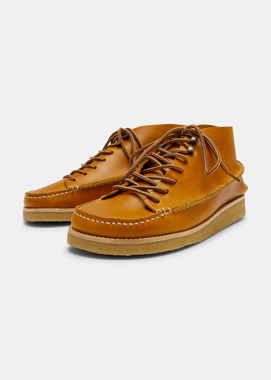 Fairfield Leather Lace Hooks Boot On Crepe - Canary Yellow