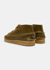 Yogi Fairfield Leather Lace Hooks Boot On Crepe - Moss - Back