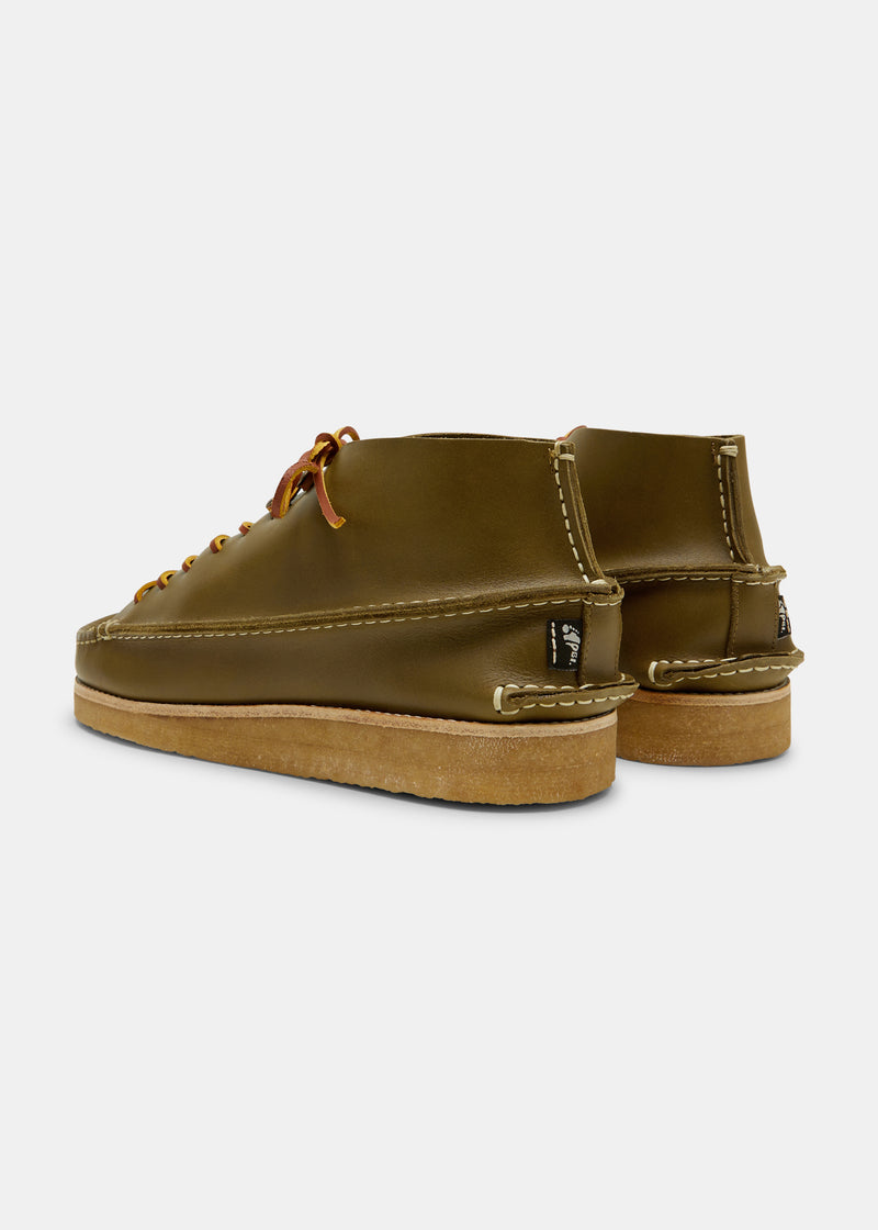 Load image into Gallery viewer, Yogi Fairfield Leather Lace Hooks Boot On Crepe - Moss - Sole
