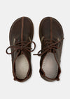 Yogi Glenn Centre Seam Textured Ostrich Leather Boot - Dark Brown - Top