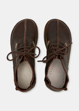 Load image into Gallery viewer, Yogi Glenn Centre Seam Textured Ostrich Leather Boot - Dark Brown - Top
