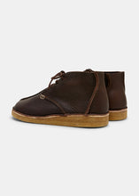 Load image into Gallery viewer, Yogi Glenn Centre Seam Textured Ostrich Leather Boot - Dark Brown - Back
