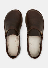 Load image into Gallery viewer, Yogi Corso II Ostrich Leather Buckle Monk Shoe On Eva - Dark Brown - Top
