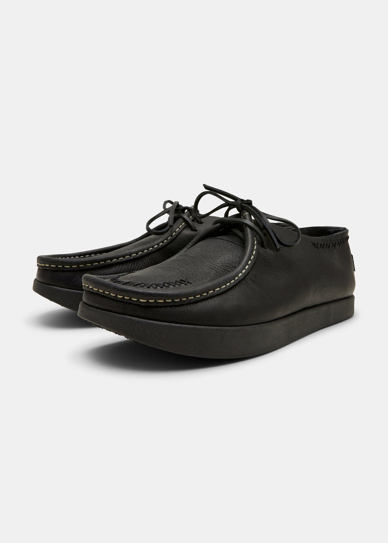 Load image into Gallery viewer, Yogi Willard Stitch Tumbled Leather Shoe - Black - Sole
