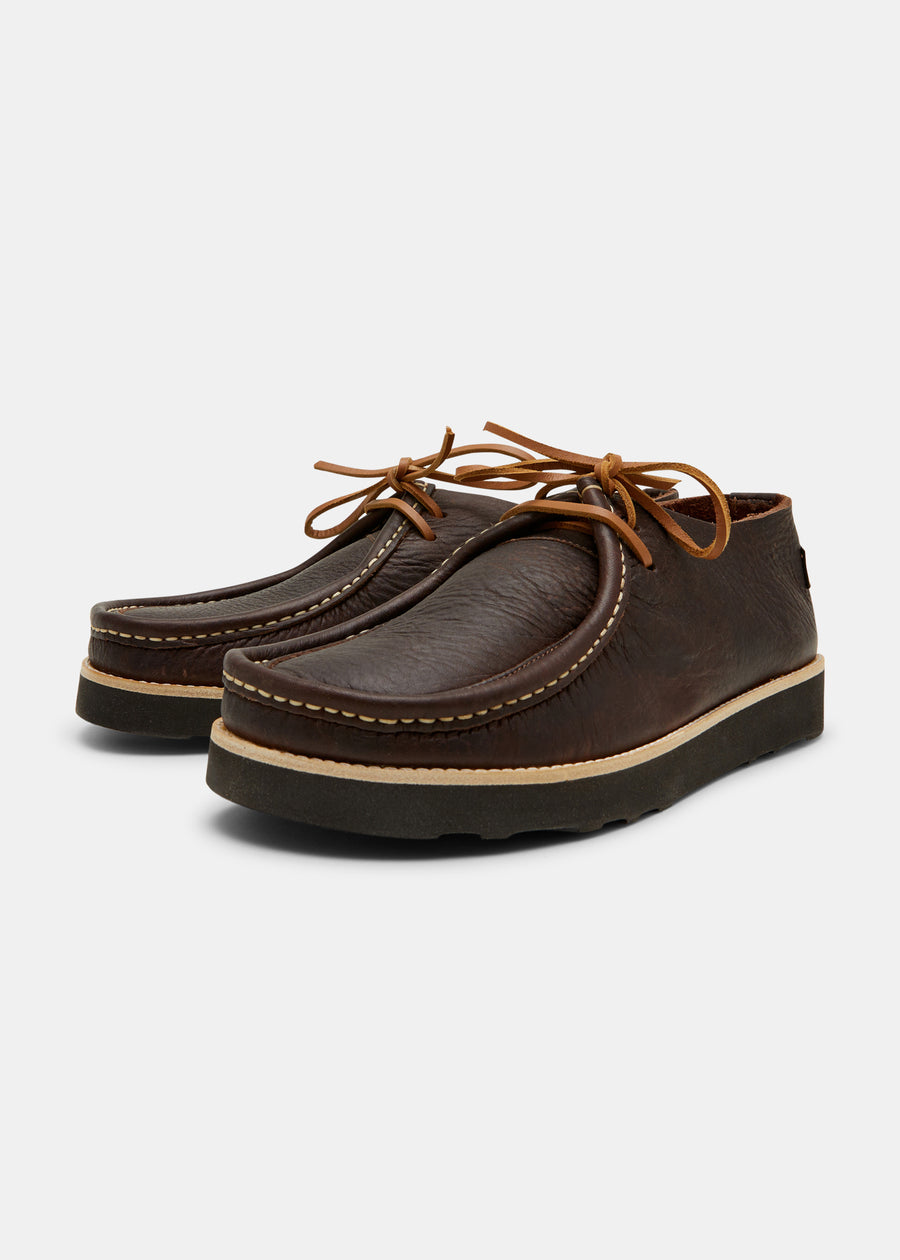 Willard II Leather Shoe On EVA - Dark Brown