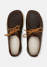 Load image into Gallery viewer, Yogi Willard Two Leather Shoe On Eva - Dark Brown - Top
