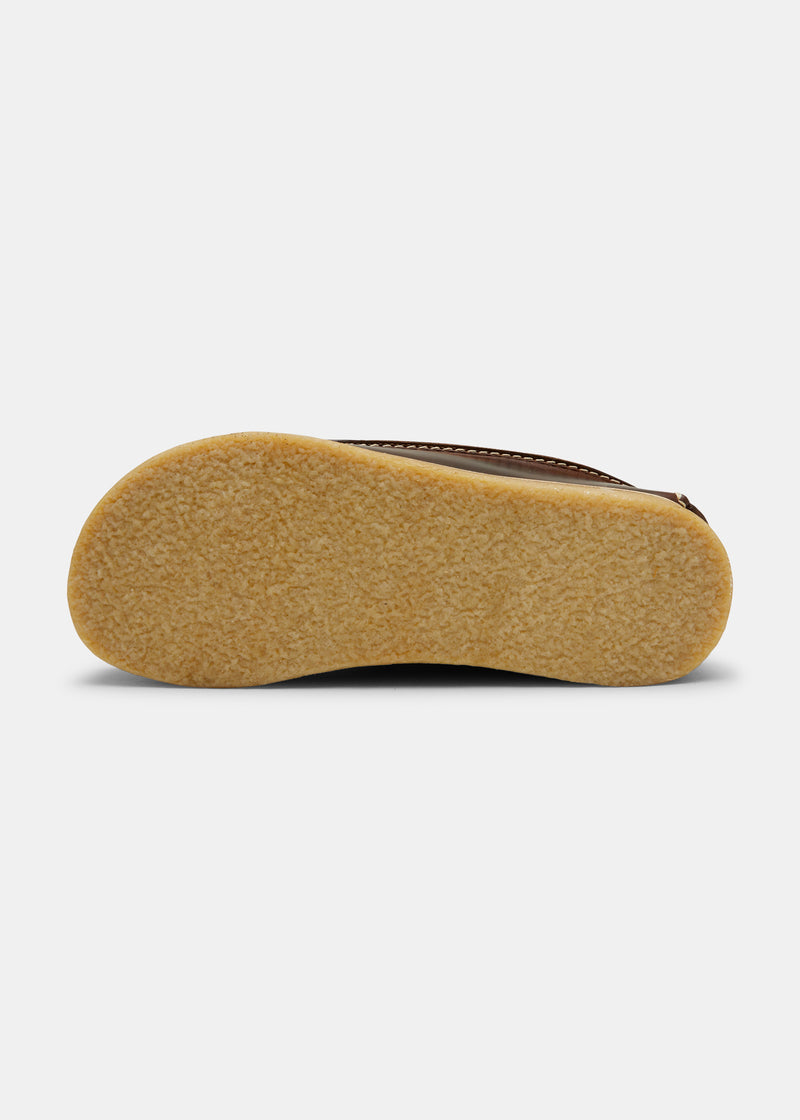 Load image into Gallery viewer, Yogi Finn Leather Lace Up Shoe on Crepe - Brown - Sole
