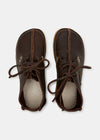 Yogi Glenn Womens Centre Seam Ostrich Leather Boot - Dark Brown - Top