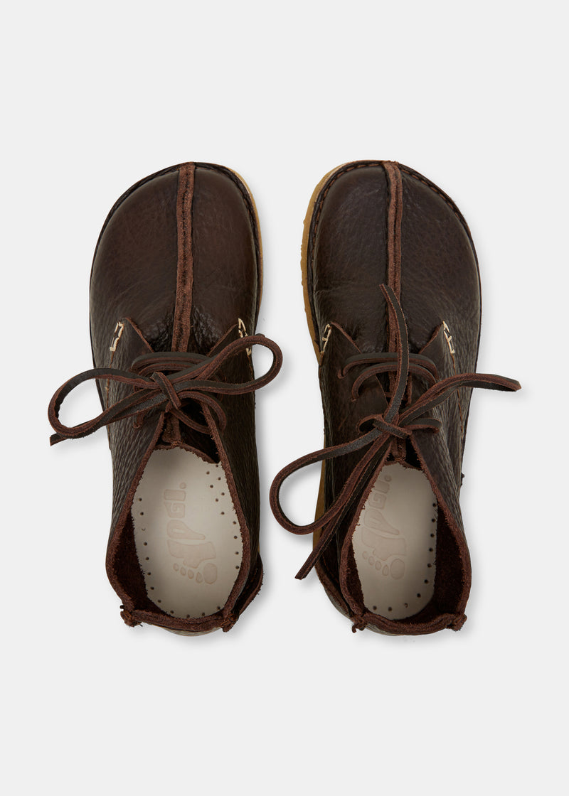 Load image into Gallery viewer, Yogi Glenn Womens Centre Seam Ostrich Leather Boot - Dark Brown - Sole
