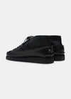 Yogi Fairfield Rev/Leather Lace Hooks Boots On Crepe - Black - Back