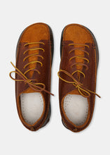 Load image into Gallery viewer, Finn Rev/Leather Shoe On Negative Heel - Chestnut Brown - Top
