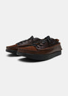 Finn Rev/Leather Shoe On Negative Heel - Dark Brown - Angle
