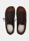 Finn Rev/Leather Shoe On Negative Heel - Dark Brown - Top