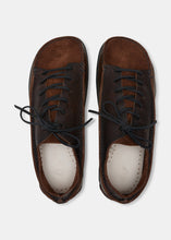 Load image into Gallery viewer, Finn Rev/Leather Shoe On Negative Heel - Dark Brown - Top
