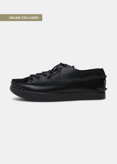 Finn Rev/Leather Shoe On Negative Heel - Black - Side