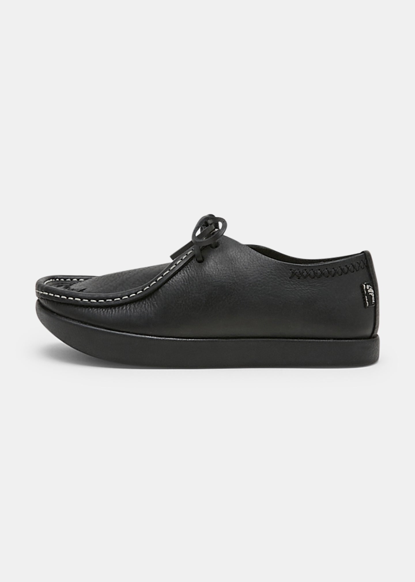 Yogi Willard Womens Tumbled Leather Shoe - Black - Side