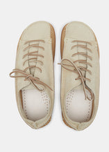 Load image into Gallery viewer, Finn Suede &amp; Nubuck Lace Up Shoe On Negative Heel - Sand/Stone
