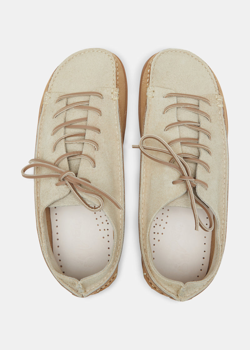 Load image into Gallery viewer, Finn Suede &amp; Nubuck Lace Up Shoe On Negative Heel - Sand/Stone
