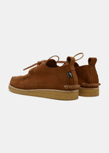 Load image into Gallery viewer, Yogi Lawson Suede On Crepe - Cola Brown - Back
