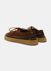 Loaf Leather Shoe On Crepe Cupsole - Dark Brown - Back