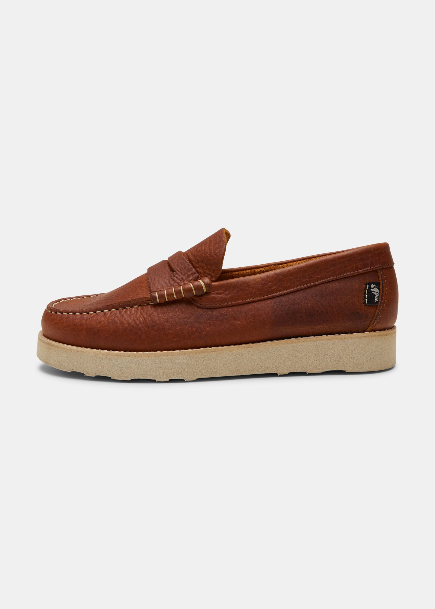 Yogi Rudy II Tumbled Leather Loafer - Chestnut Brown - Side